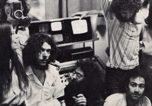 Young hippies with video equipment